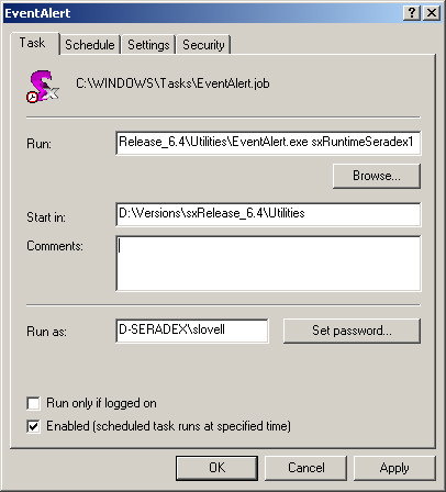 Schedule task setup for multi-company