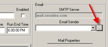 Location of the e-mail setup ellipses button