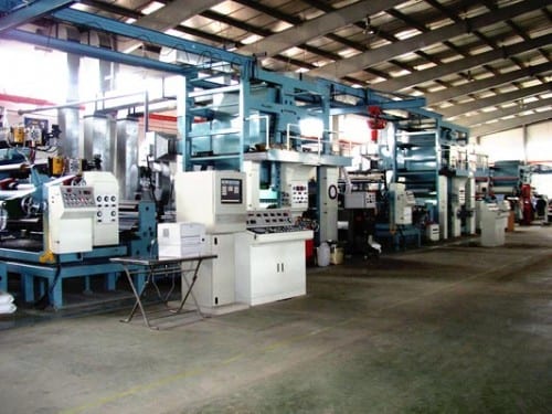 A collection of machines on a shop floor,